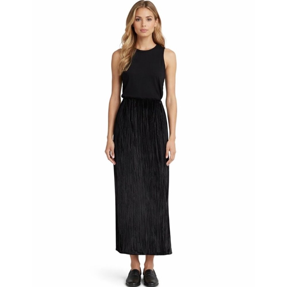 Jenni Kayne Black Velvet Stella Skirt Size S Elastic Waistband